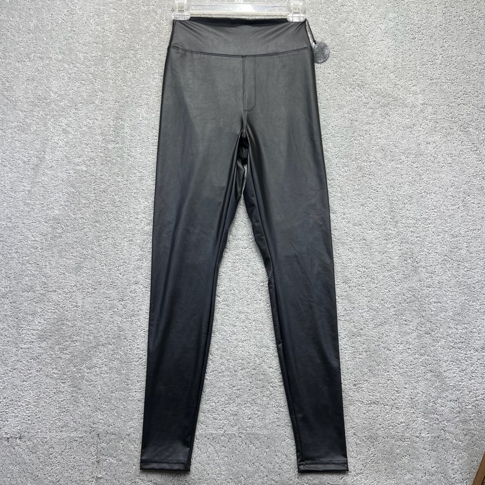 OFFLINE by Aerie Leggings Womens M Black Real Luxe High Rise Faux Leather NWT